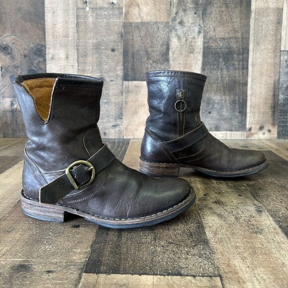 Fiorentini Baker Side Zip Ankle Brown Boots Womens EUR 35 US 5 - Picture 10 of 12